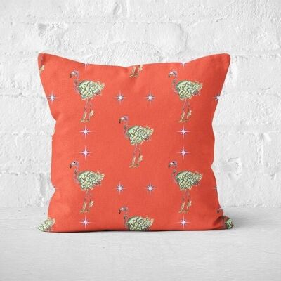 Flamingo In The City Patterned Cushion