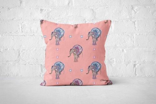 Elephant In The City Patterned Cushion
