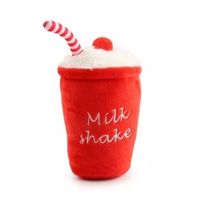 Squeaky Milk Shake Plush Dog Toy