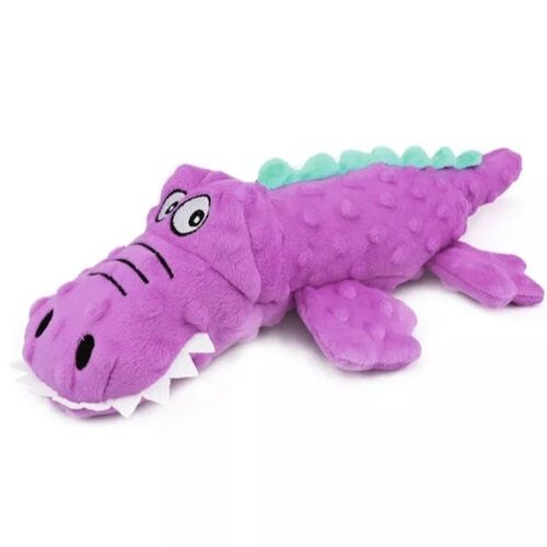 Squeaky Crocodile Plush Dog Toy
