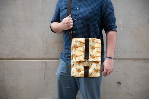 Bearded Tit Print Messenger Bag