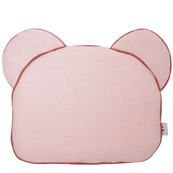 Oreiller extra plat, coussin ourson pour bébé, double gaze de coton,  fabriqué en France, Collection Jeanne 2