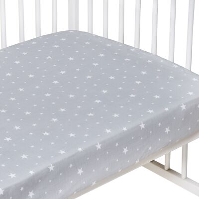 Fitted sheet, children's bed linen, made in France, Stella