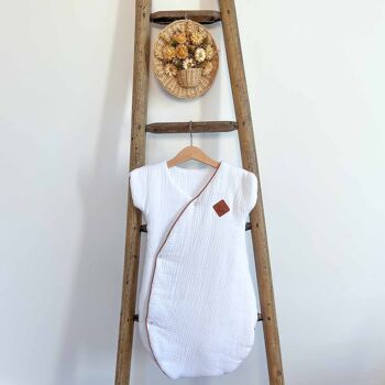 Gigoteuse bébé, turbulette, linge de lit fabriqué en France, gaze de coton, Collection Jeanne 2