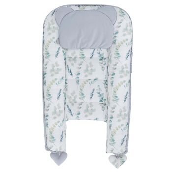 Cocon bébé matelassé, babynest, nid réducteur de lit nomade, Eucalyptus 7