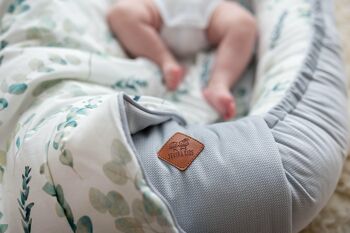 Cocon bébé matelassé, babynest, nid réducteur de lit nomade, Eucalyptus 9