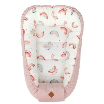 Cocon bébé matelassé, babynest, nid réducteur de lit nomade, Rainbow 3