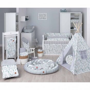 Tipi tente enfant avec tapis, Eucalyptus 4