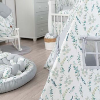 Tipi tente enfant avec tapis, Eucalyptus 8