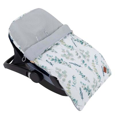 Universal footmuff, baby nest for stroller or cosi car seat, Eucalyptus