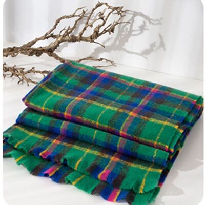 Bufanda de tela escocesa suave y cálida vintage