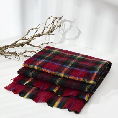 Vintage Soft Warm Plaid Scarf