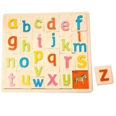 Immagini dell'alfabeto Giocattolo educativo in legno a foglia tenera