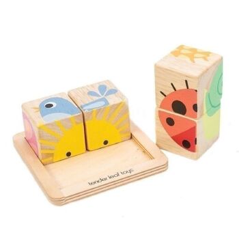 Jouet en bois feuille tendre Baby Blocks 3