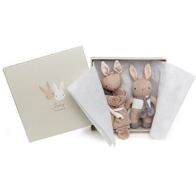 Baby Threads Organic  Bunny Taupe Gift Set