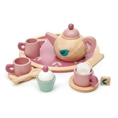 Birdie Tea Set Tender Leaf Gioco di ruolo in legno giocattolo