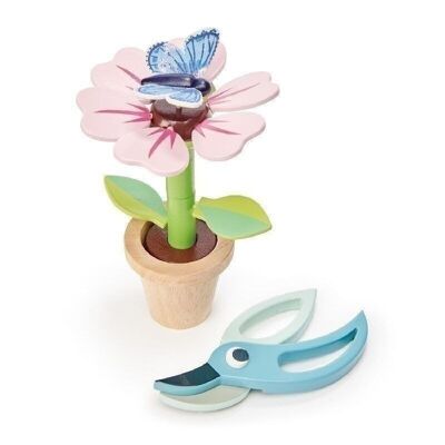 Blossom Flowerpot Wooden Tender Leaf Set