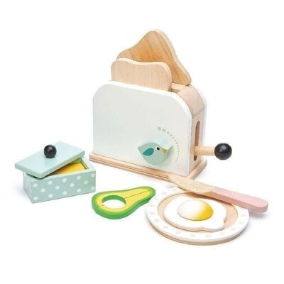 Breakfast Toaster Set Tender Leaf Wooden Role Play Set