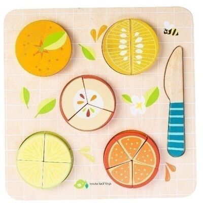 Citrus Fractions Tender Leaf Wooden Educational Puzzle