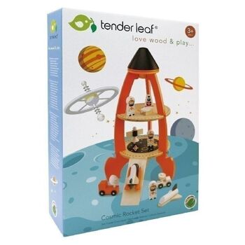 Cosmic Rocket Set Ensemble de jeu en bois Tender Leaf 3