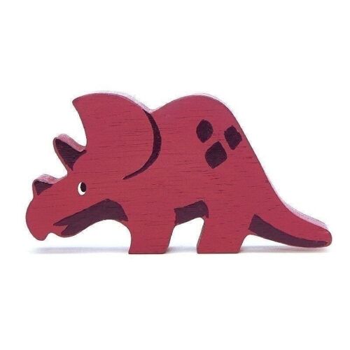 Triceratops Wooden Tender Leaf  collectable Dinosaur