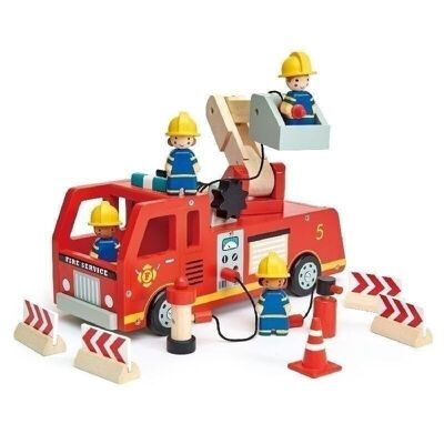 Feuerwehrauto-Tender-Blatt-Holzfahrzeug-Set