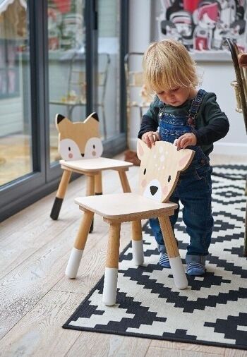 Collection de meubles en bois de feuille d'appel d'offres de chaise de cerf de forêt 3