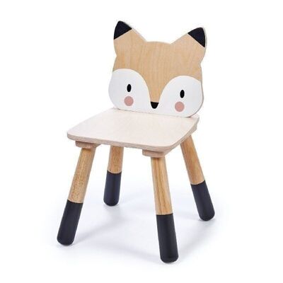 Collection de meubles en bois de feuille tendre de chaise de renard de forêt