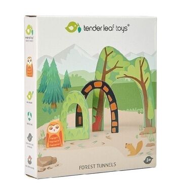 Tunnels forestiers avec puzzle en bois de feuille tendre de hibou 3