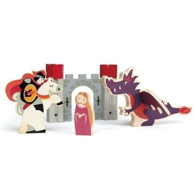 Knight and Dragon Tales Set For Wooden Tender Leaf Castles