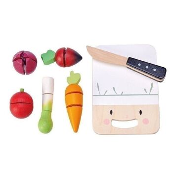 Planche à découper en bois et ensemble de légumes Mini Chef Tender Leaf 3