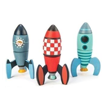 Ensemble de jeu en bois Rocket Construction Tender Leaf 1