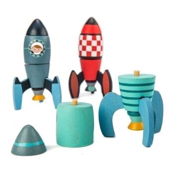 Ensemble de jeu en bois Rocket Construction Tender Leaf 4