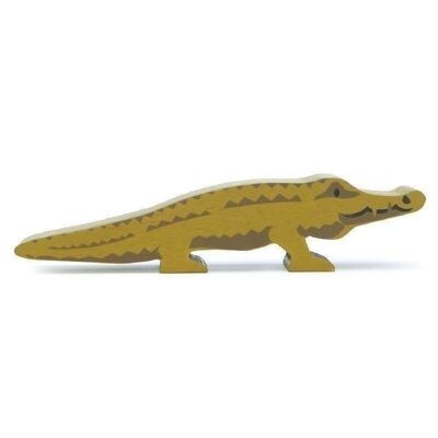 Krokodil-Tender-Blatt-Safaritier aus Holz