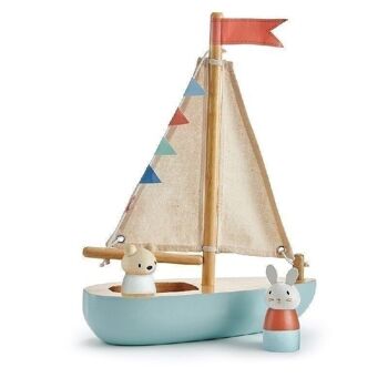 Ensemble de jeu en bois Sailway Boat Tender Leaf 1