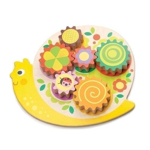 Snail Whirls Tender Leaf Wooden Cogs And Gears Puzzle