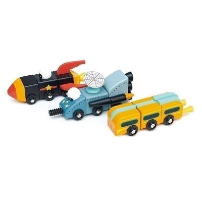 Space Race Tender Leaf Wooden Play Set