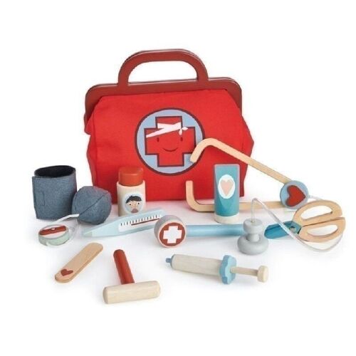 Tenderleaf Doctor's Bag Set Tender Leaf Fabric and Wooden Role Play Toy