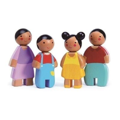 Accesorio para casa de muñecas de madera con hoja tierna de la familia Sunny Doll