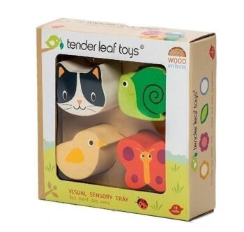 Touch Sensory Plateau Tender Leaf Puzzle en Bois 4