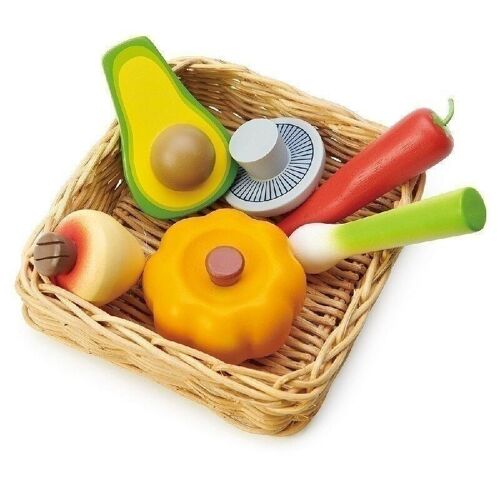 Veggie Tender Leaf Wooden Food Basket