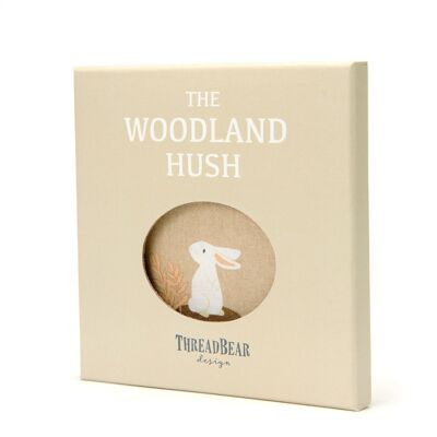 Woodland Hush Thread Bear Soft Rag Book con confezione regalo