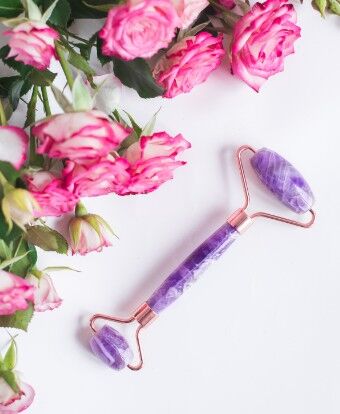 Rullo di bellezza per il viso in pura ametista - HECOSFAIR