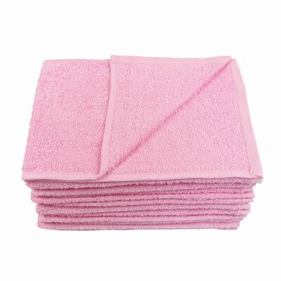 White Bots 6pk 100% Cotton Terry Squares 60cm Pink