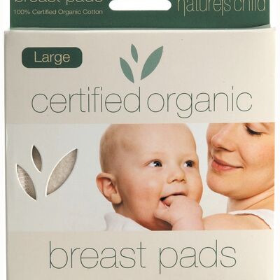 Natures Child Organic Cotton Reusable Breast Pads Night/Large Pkt 6