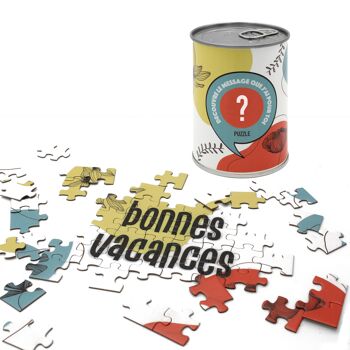 Puzzle à messages "Bonnes vacances" Fabriqué en France 2
