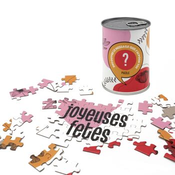 Puzzle à messages "Joyeuses Fêtes" Fabriqué en France 2