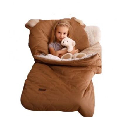 Sacco a pelo acchiappasogni Caramel Teddy in Clouds - 170x75 cm