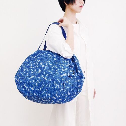 Shupatto compact foldable shopping bag size L - Ocean (Umi)