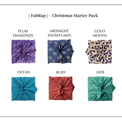 FabRap Cloth Wrapping Gift Pack de inicio navideño
